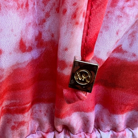 MICHEAL KORS Orange Coral Geometric Tie Dye Dress Women’s 6 - Picture 7 of 12